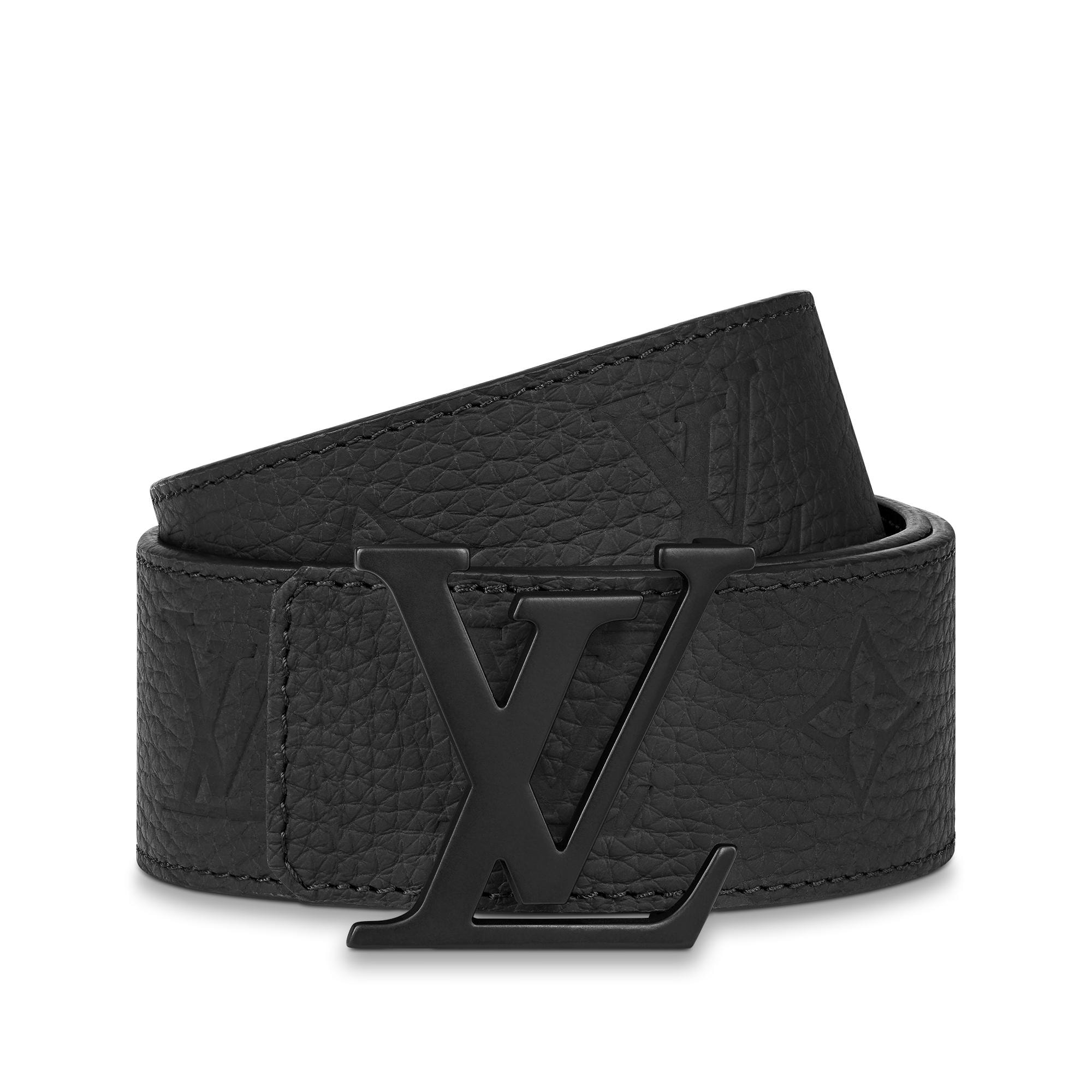 LV double - sided imported calf 2024 leather belt